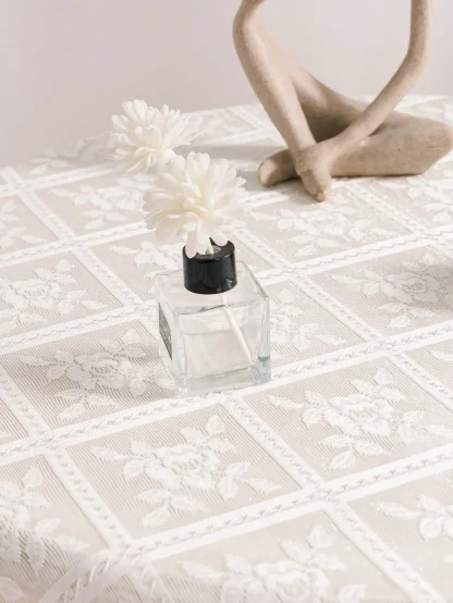 White See-through Lace Table Cloth - Image 4