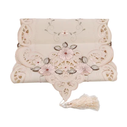 Floral Tassel Table Runner - Image 5