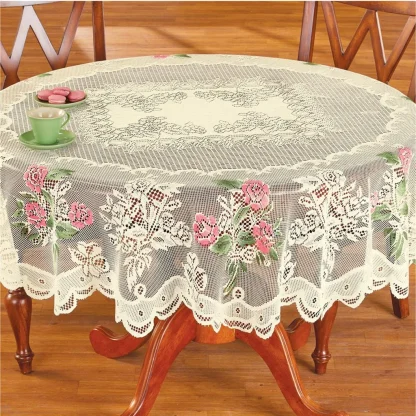 See-through Floral Table Cloth