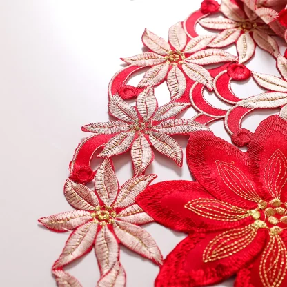 Red Floral Table Runner - Image 4