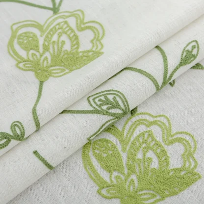 Embroidered Floral Tassel Table Cloth - Image 7