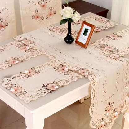 Floral Tassel Table Runner - Image 2