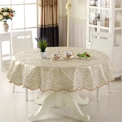 Round Floral Print Table Cloth - Image 4