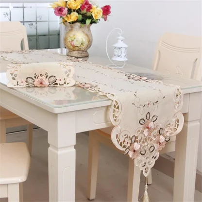 Floral Tassel Table Runner