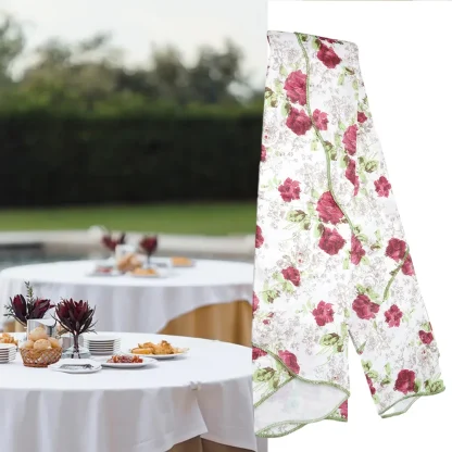 Round Floral Print Table Cloth - Image 7