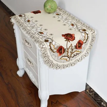 Retro Embroidery Floral Table Runner - Image 4