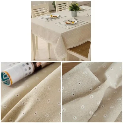 Splash Proof Lace Trim Table Cloth - Image 6