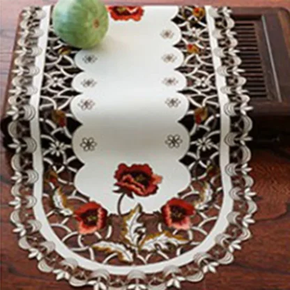 Retro Embroidery Floral Table Runner - Image 3