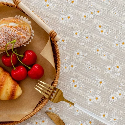Daisy Floral Tassel Table Cloths - Image 4