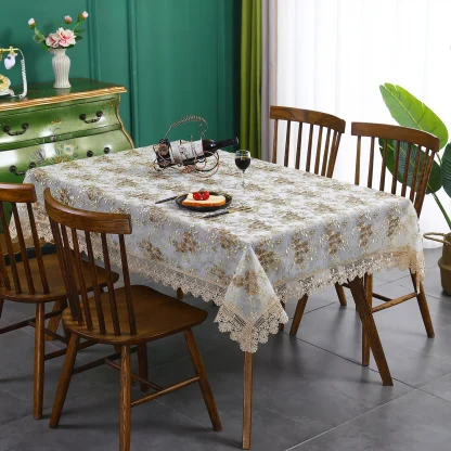 Embroidered Floral Table Cloths - Image 2