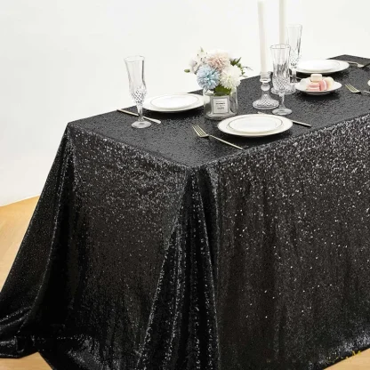 Solid Color Sequin Table Cloths - Image 6