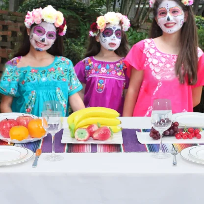 Rainbow Tassel Stripe Table Runners - Image 6
