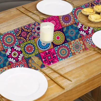 Colorful Boho Print Table Runner - Image 4