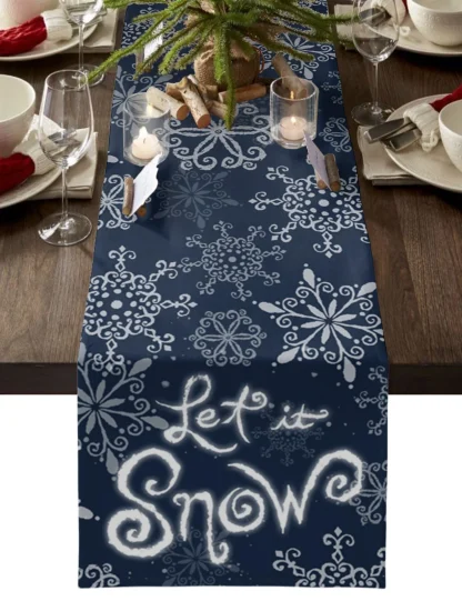 Snowflakes Print Table Runners - Image 4