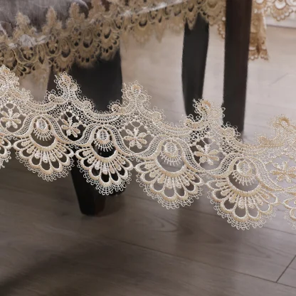 Transparent Lace Trim Table Cloth - Image 5