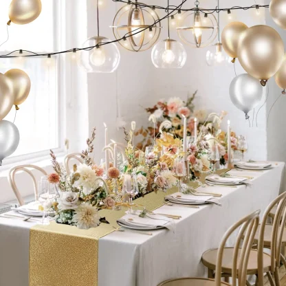 Plain Sparkly Table Runners