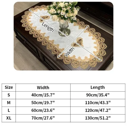 Oval Lace Trim Table Cloths - Image 5