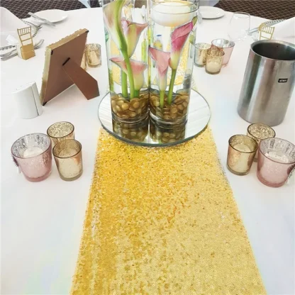 Sequin Solid Color Table Runners - Image 3