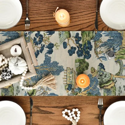 Vintage-style Print Table Runner - Image 3