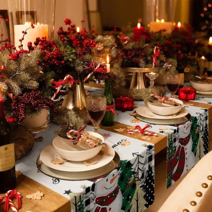 Snowman Print Table Runner - Image 2