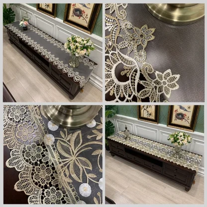 Elegant Floral Table Runner - Image 7