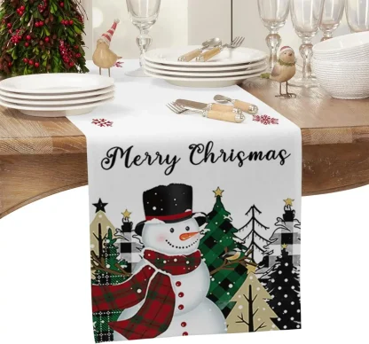 Snowman Print Table Runner - Image 4