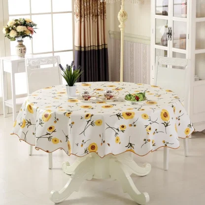 Round Printed Floral Table Cloths - Image 2