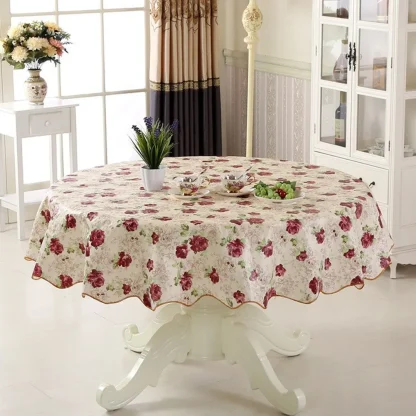 Round Printed Floral Table Cloths