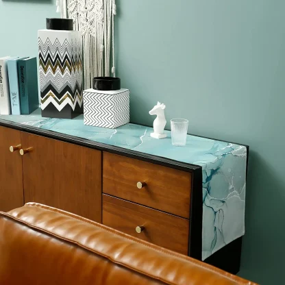 Elegant Marble Print Table Runner - Image 5