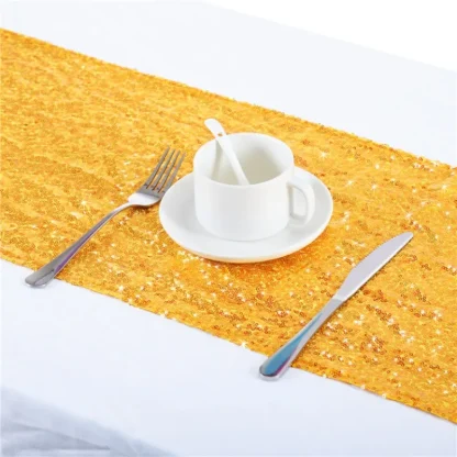 Sequin Solid Color Table Runners - Image 4