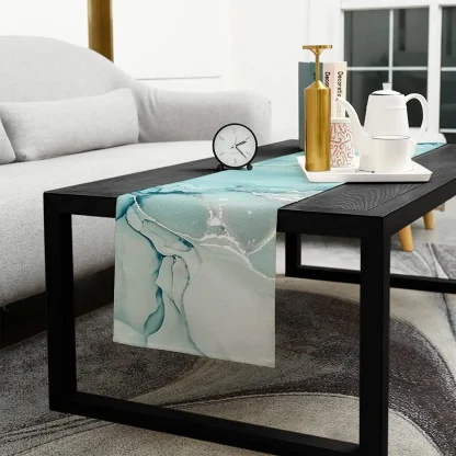 Elegant Marble Print Table Runner - Image 4