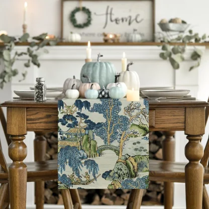Vintage-style Print Table Runner - Image 2