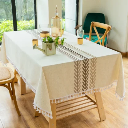 Floral Tassel Edge Table Cloths - Image 5