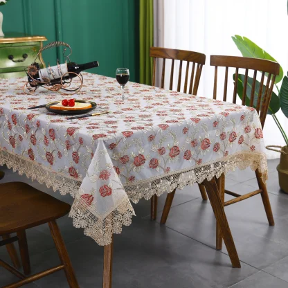 Embroidered Floral Table Cloths - Image 4