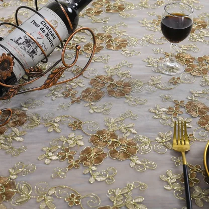 Embroidered Floral Table Cloths - Image 6