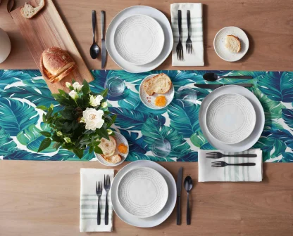 Tropical Plant Print Table Runner - Image 4