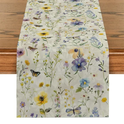 Floral Print Table Runner