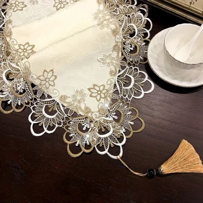 Elegant Floral Table Runner - Image 4