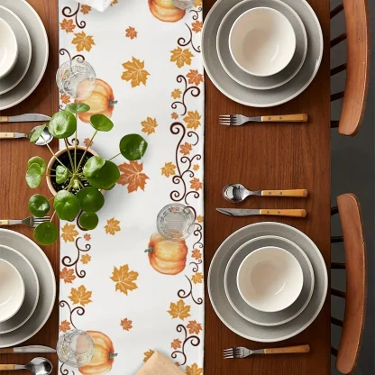 Maple Leaves Print Table Runners - Image 4
