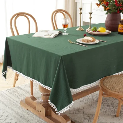 Tassel Edge Plain Table Cloths - Image 2