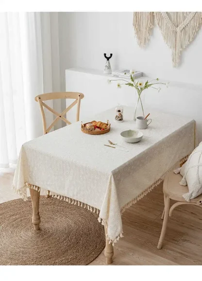Daisy Flower Tassel Table Cloths - Image 6