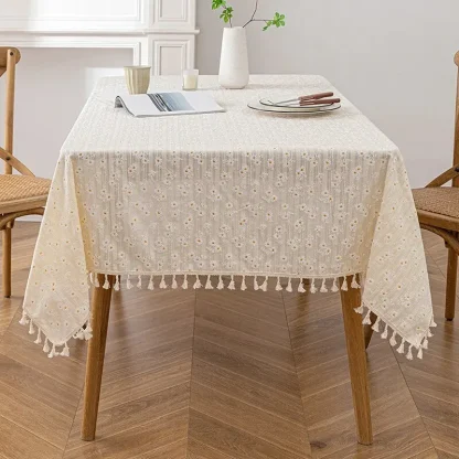 Embroidery Tassels Table Cloth - Image 4