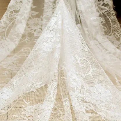 Sheer White Lace Table Cloth - Image 6