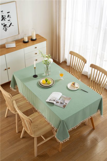 Tassel Edge Plain Table Cloths - Image 5