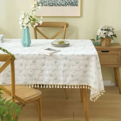 Embroidery Tassels Table Cloth - Image 2