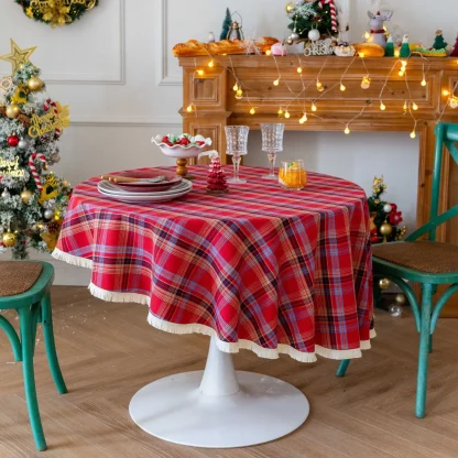 Plaid Christmas Table cloth - Image 11
