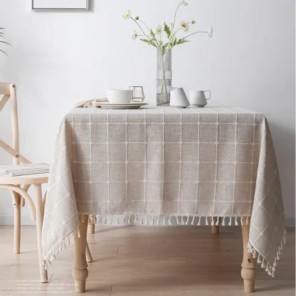 Tassel Checkered Table Decor