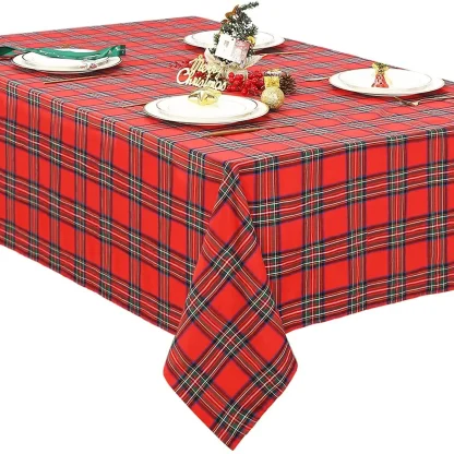 Christmas Plaid Table Cloth - Image 5