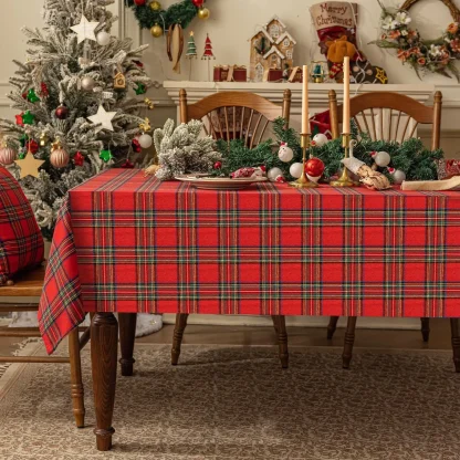 Christmas Plaid Table Cloth