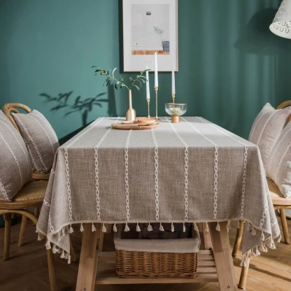Tassel Checkered Table Decor - Image 2